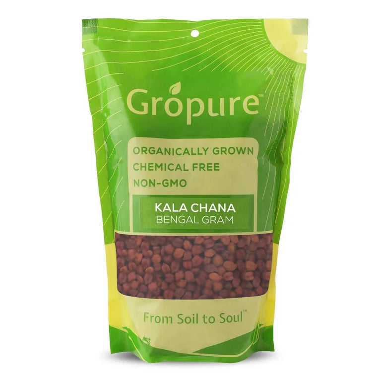 Gropure Organic Kala Chana (Bengal Gram Whole) - 500 gm