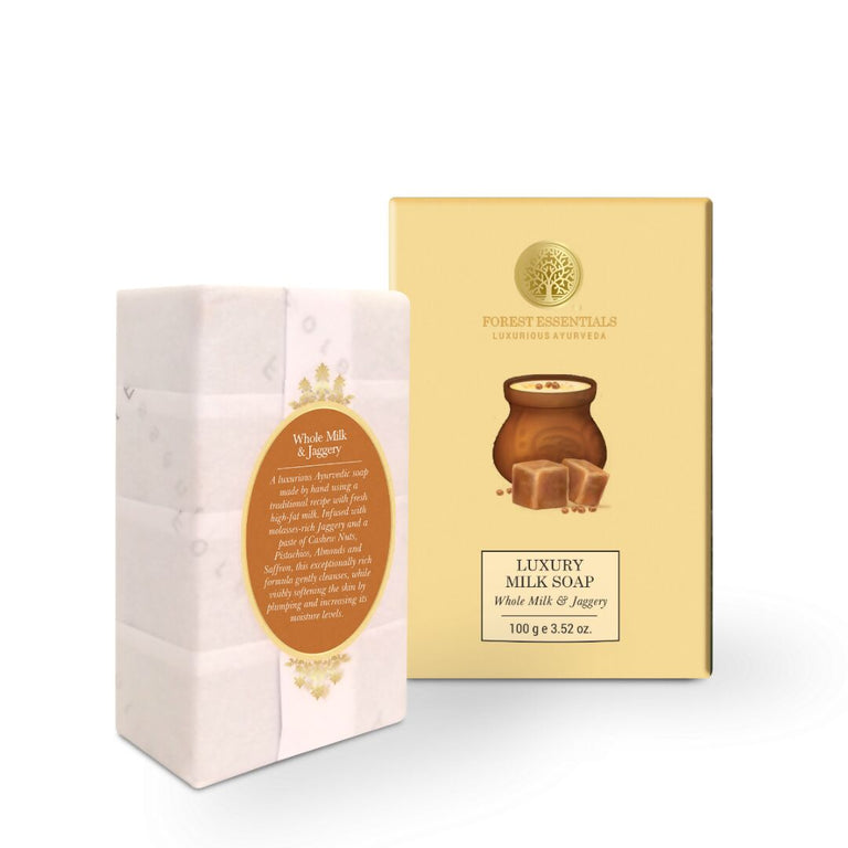 Forest Essentials Whole Milk & Jaggery Soap - 100 gm