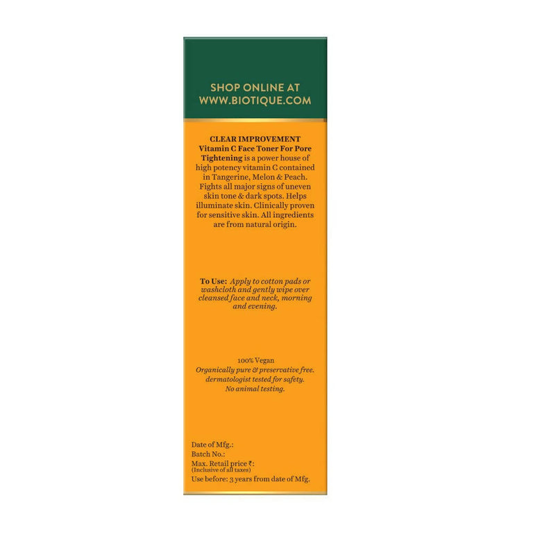 Biotique Advanced Organics Clear Improvement Vitamin C Face Toner - 120 ml