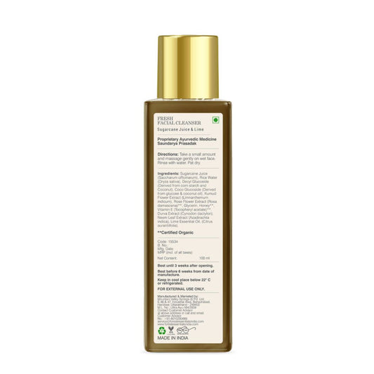 Forest Essentials Fresh Facial Cleanser With Sugarcane Juice & Lime - 100 ml