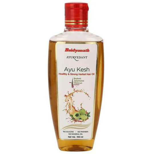 Baidyanath Jhansi Ayu Kesh Healthy And Strong Herbal Hair Oil - 100 ml