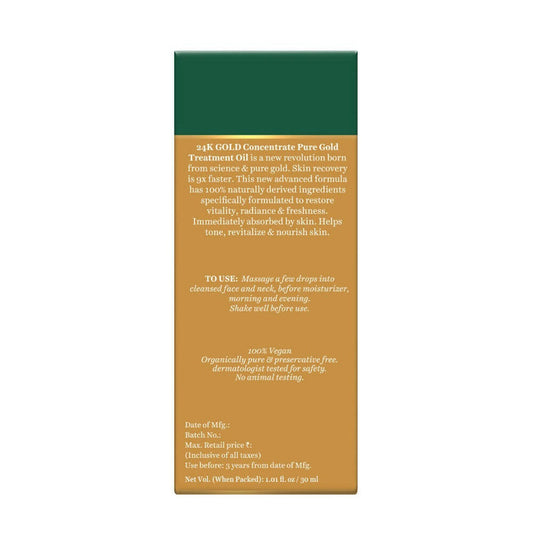 Biotique Advanced Organics 24K Gold Concentrate Pure Gold Treatment Oil - 30 ml