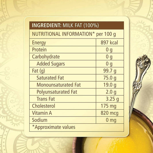 Dabur 100% Pure Daanedaar Cow Ghee | Cultured Cow Ghee | Pure and Natural Cow Ghee - 1 L