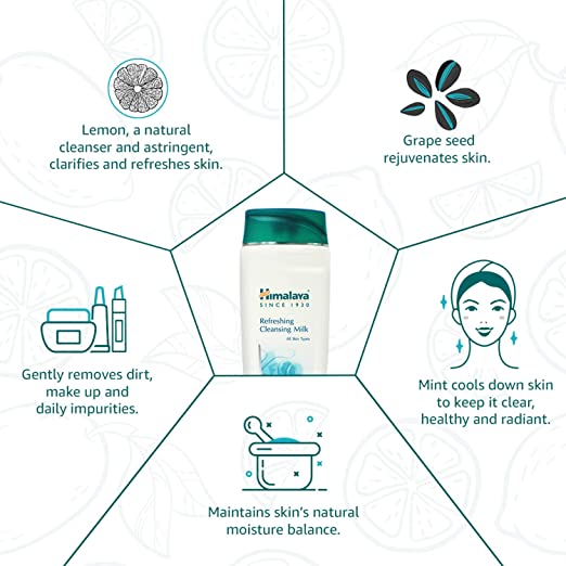 Himalaya Herbals Refreshing Cleansing Milk - 100 ml