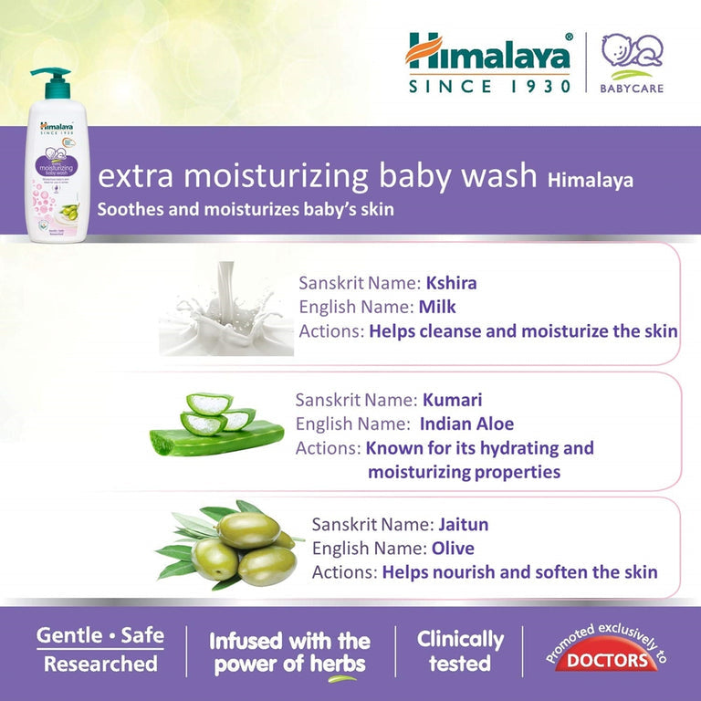 Himalaya Extra Moisturizing Baby Wash - 200 ml