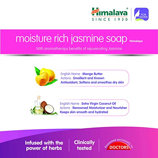 Himalaya Herbals Moisture Rich Jasmine Soap For Moms - 75 gm