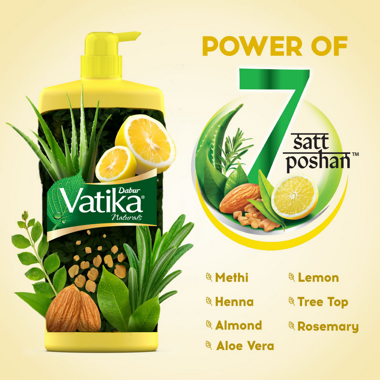 Dabur Vatika Naturals Anti Dandruff Shampoo - 640 ml
