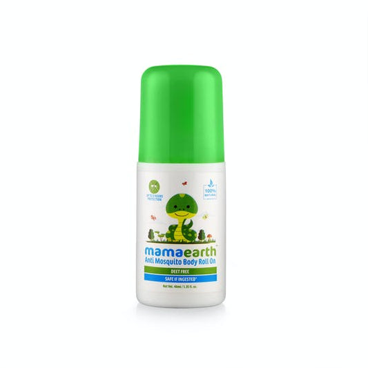 Mamaearth Natural Anti Mosquito Body Roll On For Kids with Citronella Eucalyptus & Lemongrass Oil - 40 ml - Pack of 1