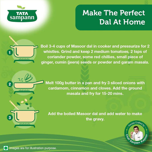 Tata Sampann Unpolished Masoor Dal - 1 kg