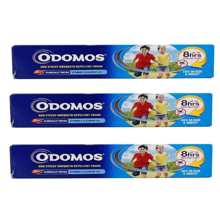 Dabur Odomos Non-Sticky Mosquito Repellent Cream With Vitamin E & Almond - 50 gm - Pack of 1