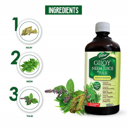 Dabur Giloy Neem Juice with Tulsi - 1 L
