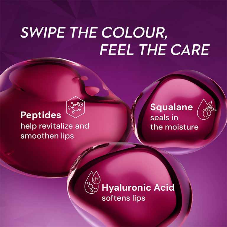 SUGAR Glide Peptide Serum Lipstick with Vitamin E - 01 Santorini Sunset - 4.2 gm
