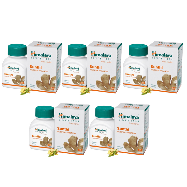 Himalaya Herbals Sunthi Digestive Wellness Tabs - Pack of 1 - 60 tabs