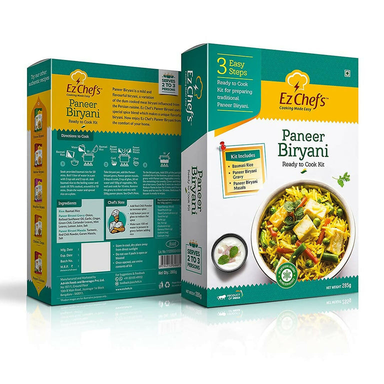 Ez Chef's Paneer Biryani Kit - 305 gm - Pack of 2