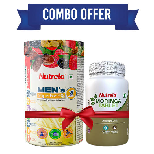 Patanjali Nutrela Men's Superfood + Moringa Tablets Combo - combo