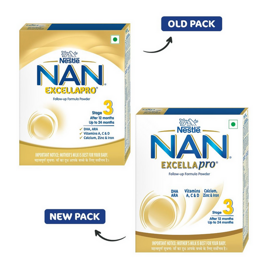 Nestle Nan Excellapro Follow-Up Formula Powder - Stage 3 (After 12 Months) - 400 gm Refill Pack
