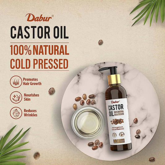 Dabur Castor Oil 100% Natural Cold Pressed - 200 ml