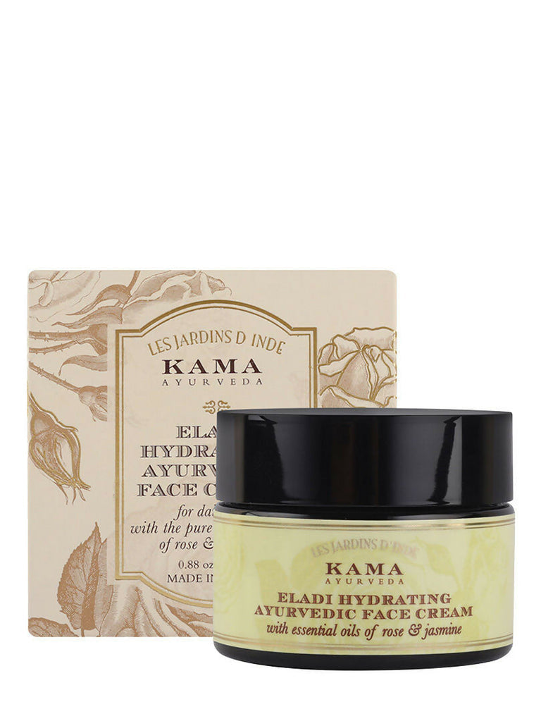 Kama Ayurveda Hydrating Summer Skin Combo - Rose Water, Rose & Jasmine Cleanser & Eladi Face Cream - combo