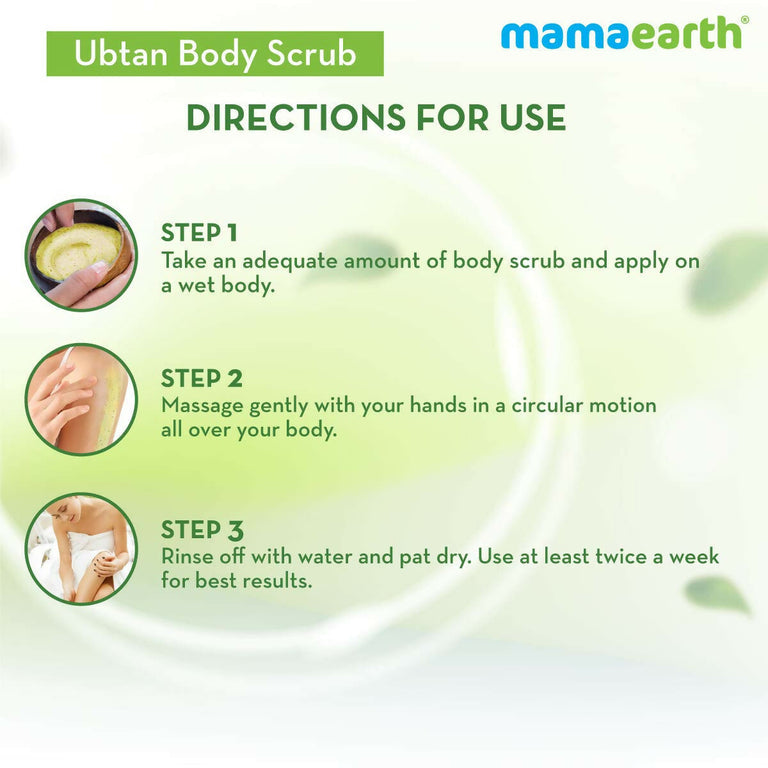 Mamaearth Ubtan Face Mask & Body Scrub with Turmeric & Saffron Combo For Tan Removal - combo