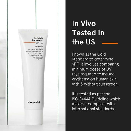 Minimalist Invisible Sunscreen SPF 40+ PA +++ - 50 gm