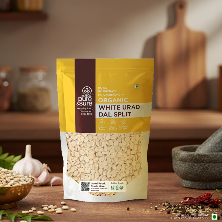 Pure & Sure Organic White Urad Dal Split - 500 gm
