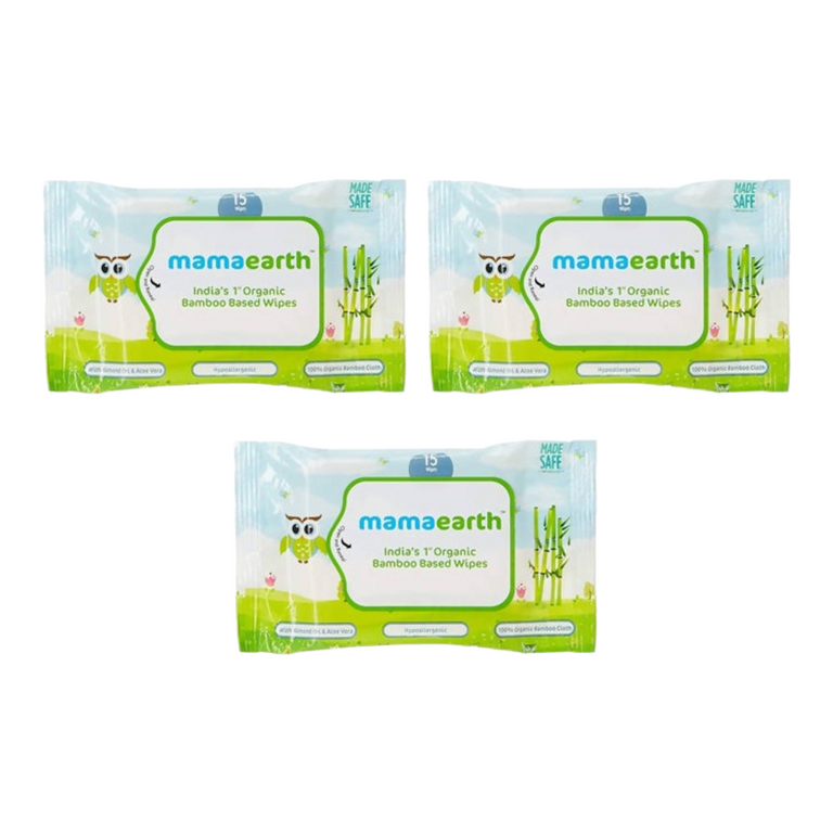 Mamaearth India's 1st Organic Bamboo Based Wipes - Pack of 1 - 72 Wipes