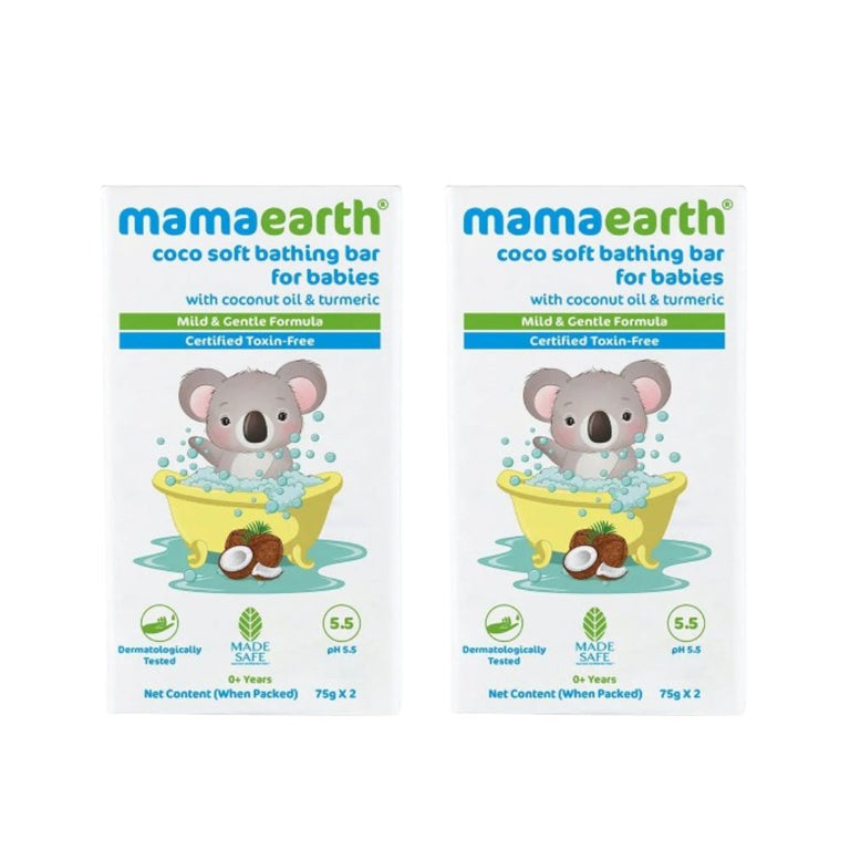 Mamaearth Coco Soft Bathing Bar for Babies - 75 gm - Pack of 2