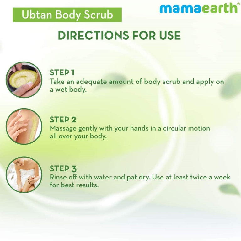Mamaearth Ubtan Body Scrub with Turmeric & Saffron for Tan Removal - 200 gm