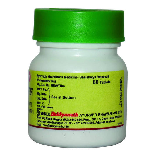 Baidyanath Hridyaranaw Ras - 80 Tablets