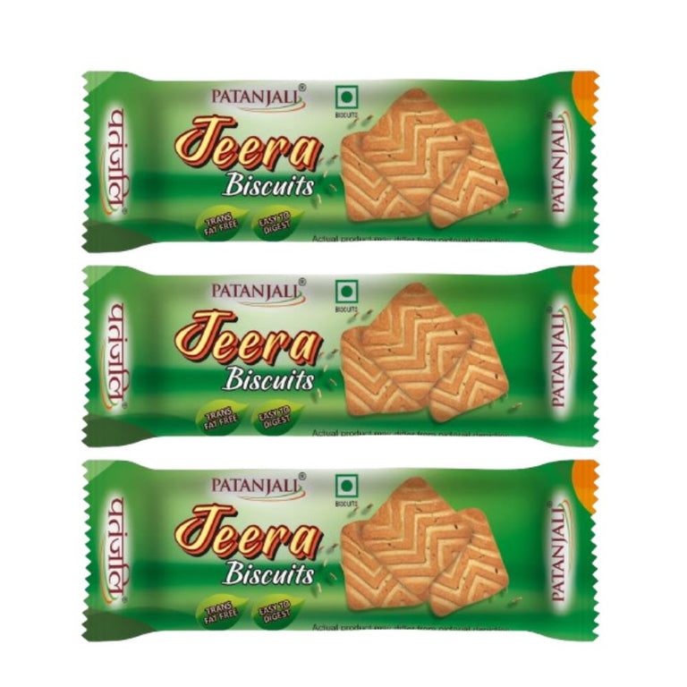 Patanjali Jeera Biscuit - 70 gm - Pack of 3