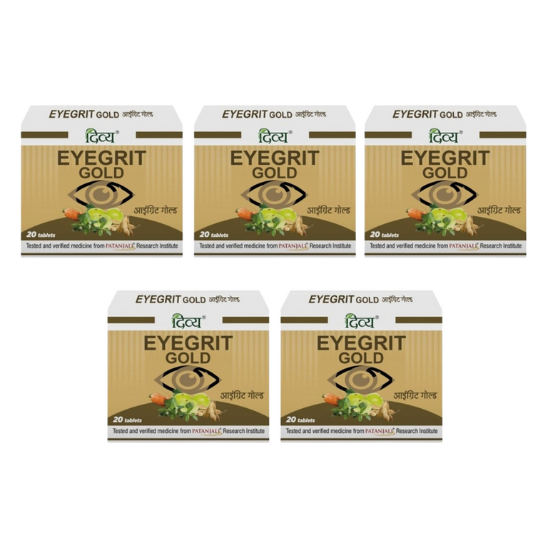 Patanjali Eyegrit Gold Tabs - 20 tabs - Pack of 1