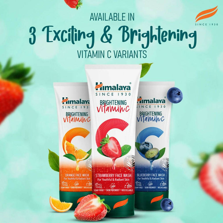 Himalaya Herbals Brightening Vitamin C Strawberry Face Wash - 50 ml