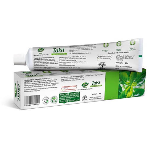 Dabur Herb'l Tulsi - Anti-Bacterial Toothpaste - 200 gm