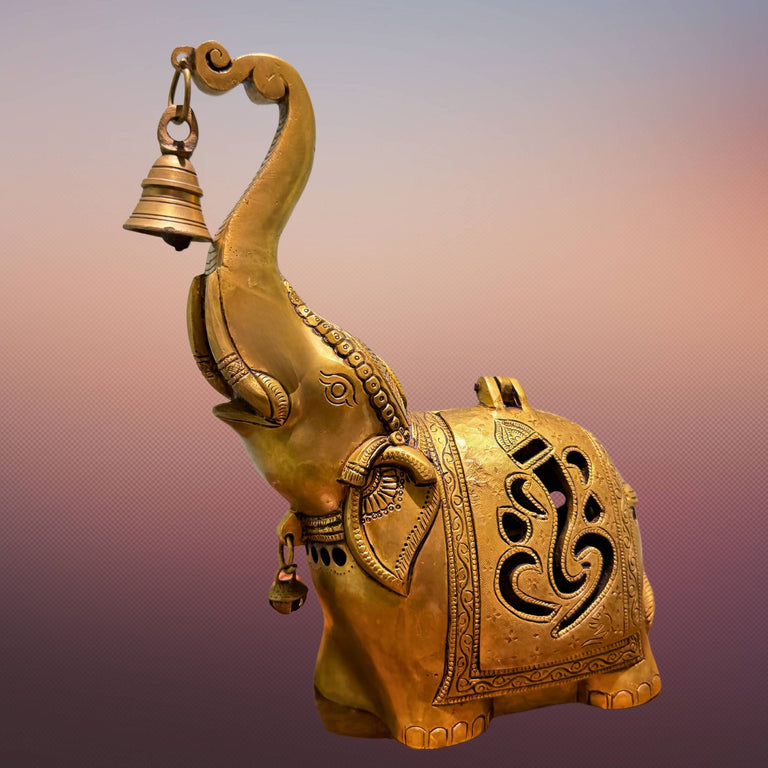 Brass Elephant Lamp