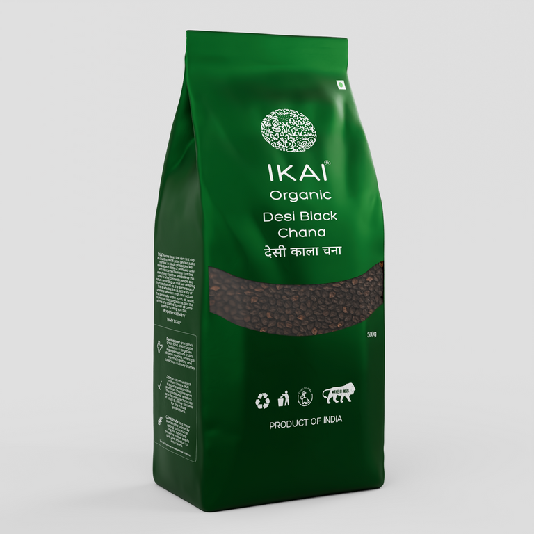 IKAI Organic Desi Black Chana (Bengal Gram) - 500 gm