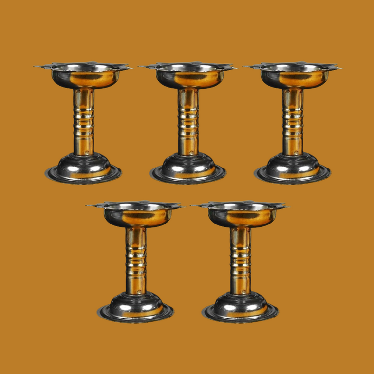 Sri Rudra Steel Diya Big (SR 01523) - Pack of 5