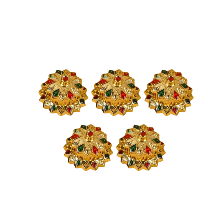 Sri Rudra Kumkum Haldi Mini Fiber (SR 02818) - Pack of 5