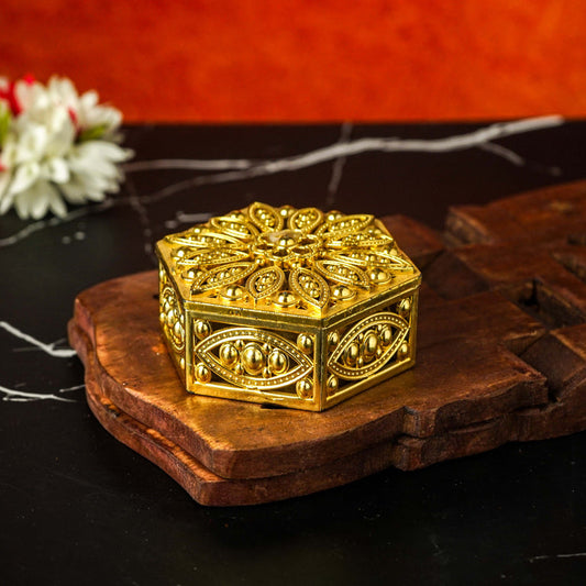Sri Rudra Gold Fancy Heaxgon Box (EAN Code 8906101491872) - Pack of 2