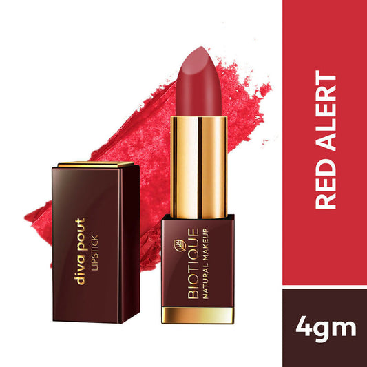 Biotique Diva Pout Lipstick - Red Alert - 4 gm