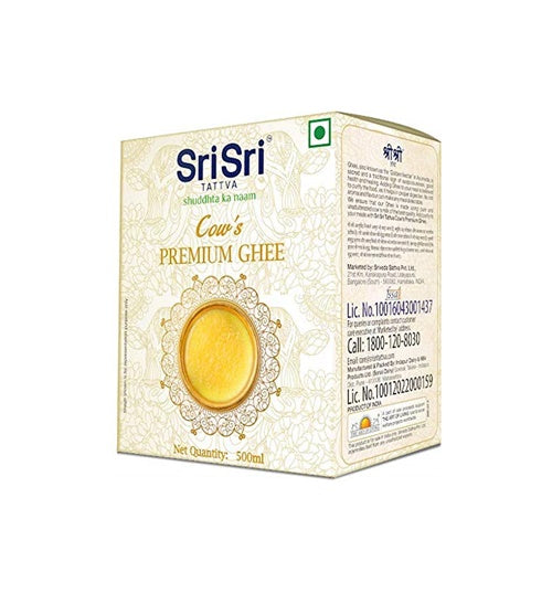 Sri Sri Tattva Cow’s Premium Ghee | Premium Cow Ghee for Better Digestion and Immunity | Pure and Natural Desi Ghee - 500 ml
