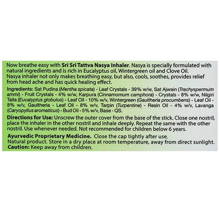 Sri Sri Tattva Nasya Breathe Easy - 0.5 ml