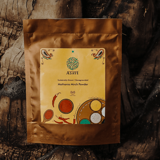 Asavi Stone Grounded Mathania Chilli Powder - 150 gm