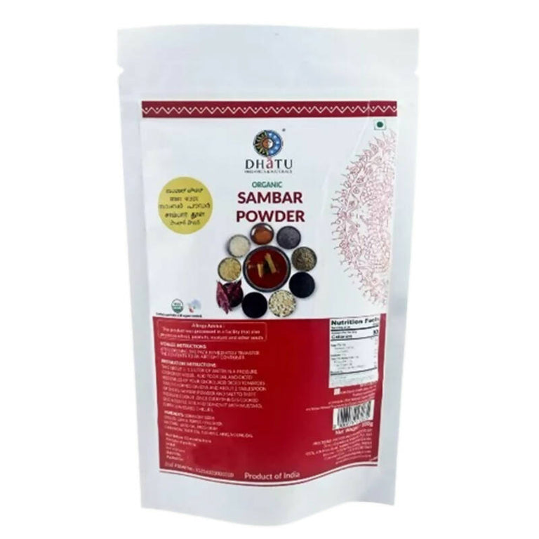 Dhatu Organics & Naturals Sambar Powder - 100 gm