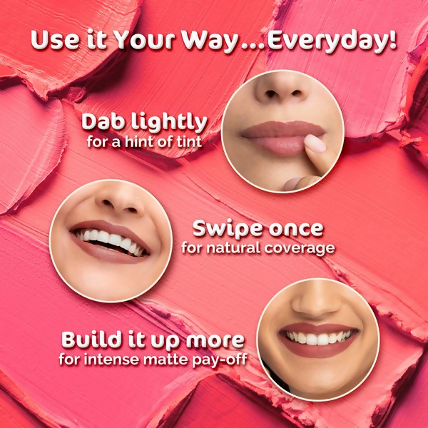 Mamaearth Creamy Matte Long Stay Lipstick - Pink Camellia - 4.2 gm