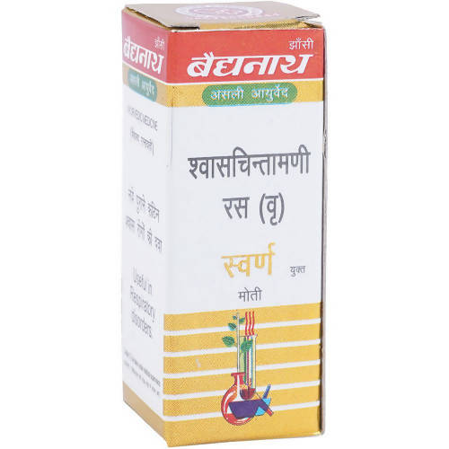 Baidyanath Jhansi Swas Chintamani Ras (VR.) With Gold Tablets - 10 Tabs