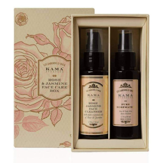 Kama Ayurveda Rose & Jasmine Face Care Gift Box - 100 ml