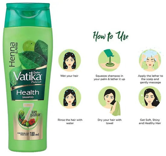 Dabur Vatika Henna & Olive Shampoo - 180 ml