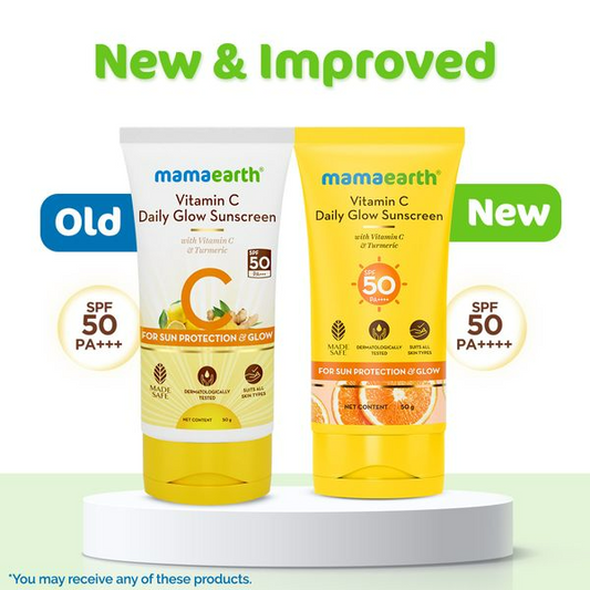 Mamaearth Vitamin C Daily Glow Sunscreen SPF 50 PA+++ for Sun Protection & Glow - 50 gm