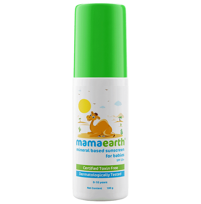 Mamaearth Mineral Based Baby Sunscreen For Protects from UV Rays & Deeply Nourishing & Soothing - 100 ml