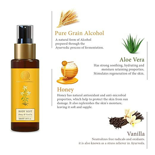 Forest Essentials Body Mist Honey & Vanilla - 50 ml